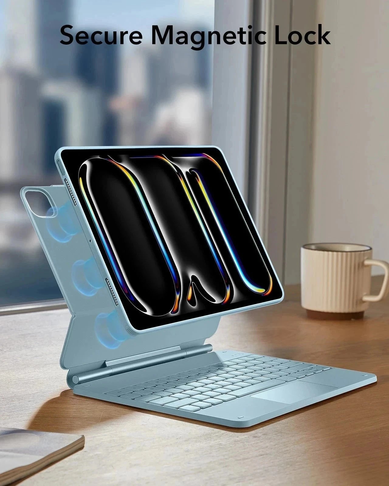 iPad Pro 13ʺ (2025) Bundle Rebound Magnetic Keyboard Case 360 & Armorite Screen Protectors  - US Layout-Blue ESR ESR