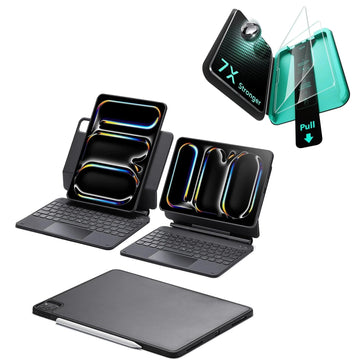 iPad Pro 13ʺ (2025) Bundle Rebound Magnetic Keyboard Case 360 & Armorite Screen Protectors  - US Layout-Black ESR ESR