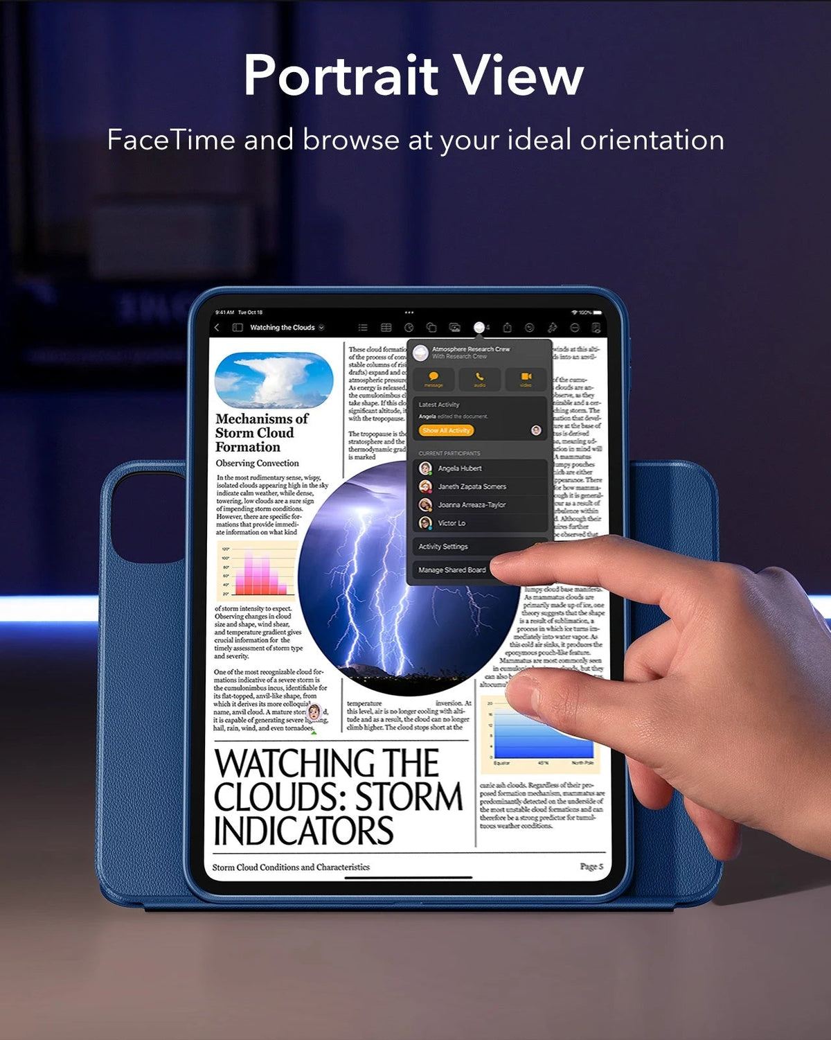 iPad Pro 13ʺ (2025) Shift Magnetic Case - Navy Blue ESR ESR
