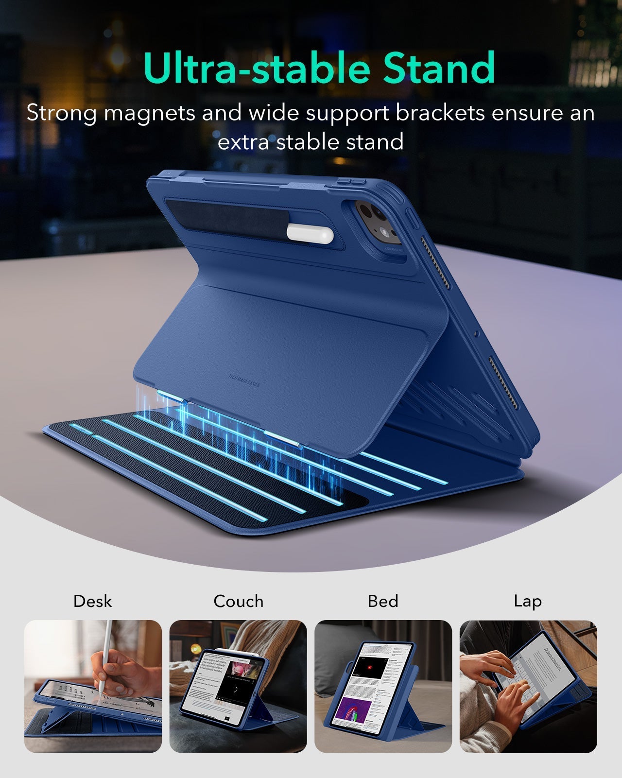 iPad Pro 13″ (2025) Shift Magnetic Case with Pencil Bundle - Navy Blue ESR ESR