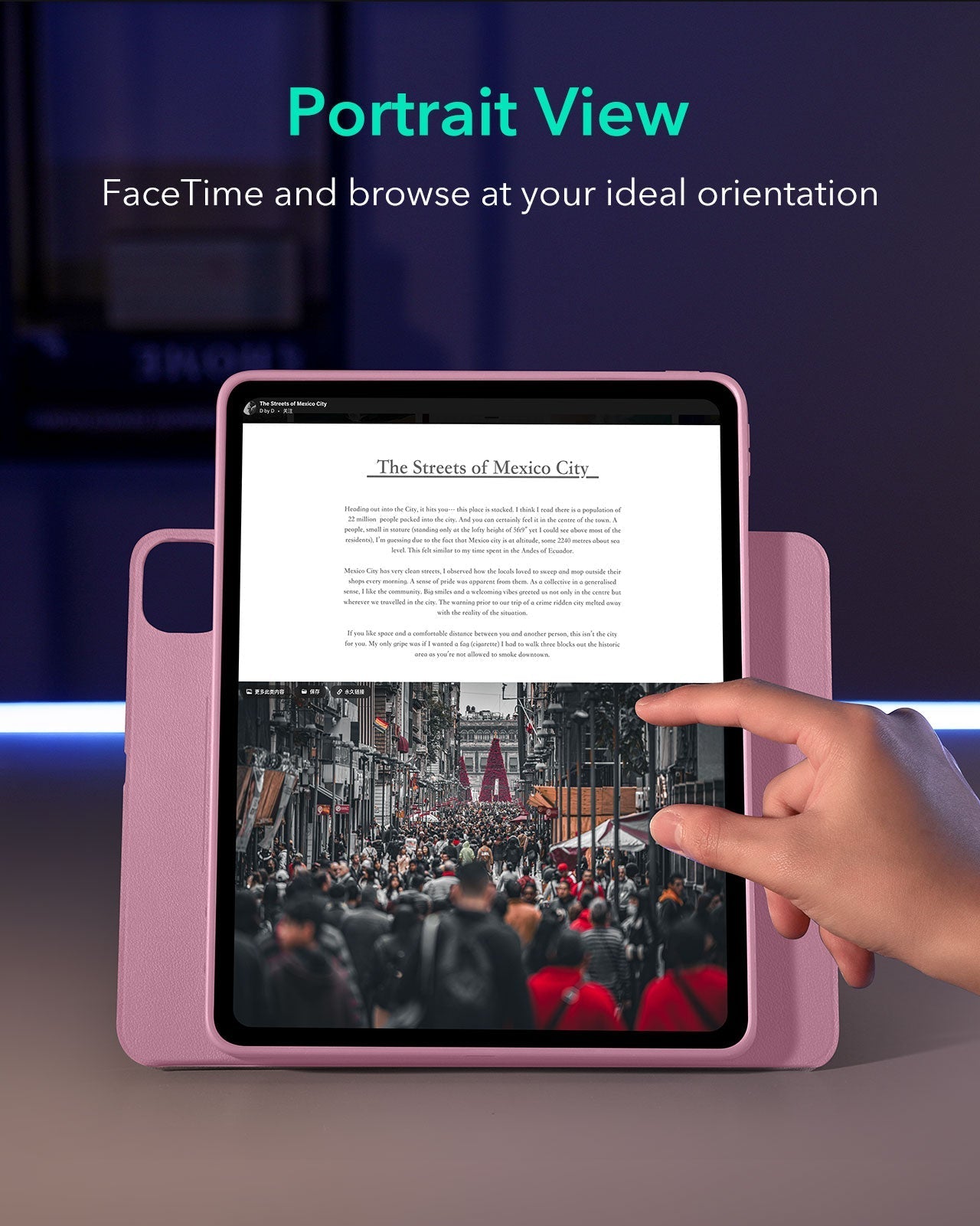 iPad Pro 13″ (2025) Shift Magnetic Case with Pencil Bundle - Pink ESR ESR