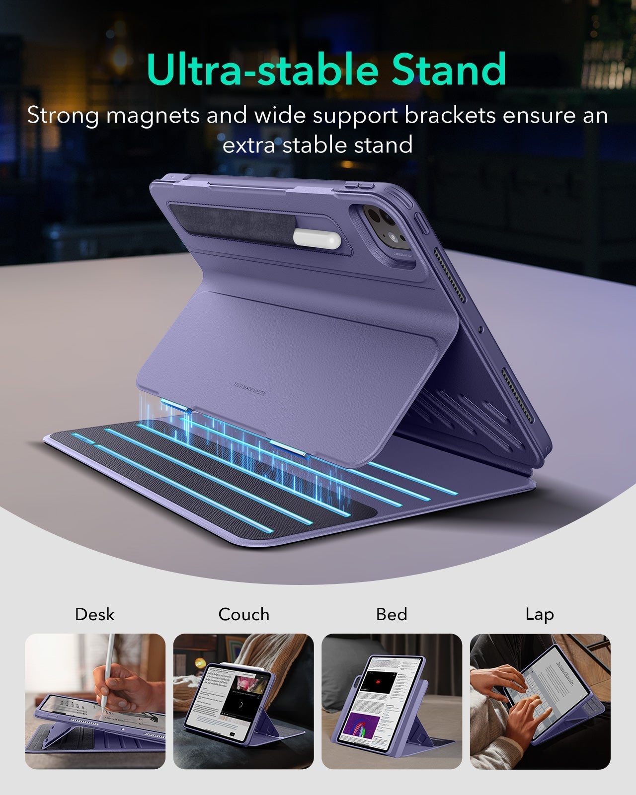 iPad Pro 13″ (2025) Shift Magnetic Case with Pencil Bundle - Purple ESR ESR