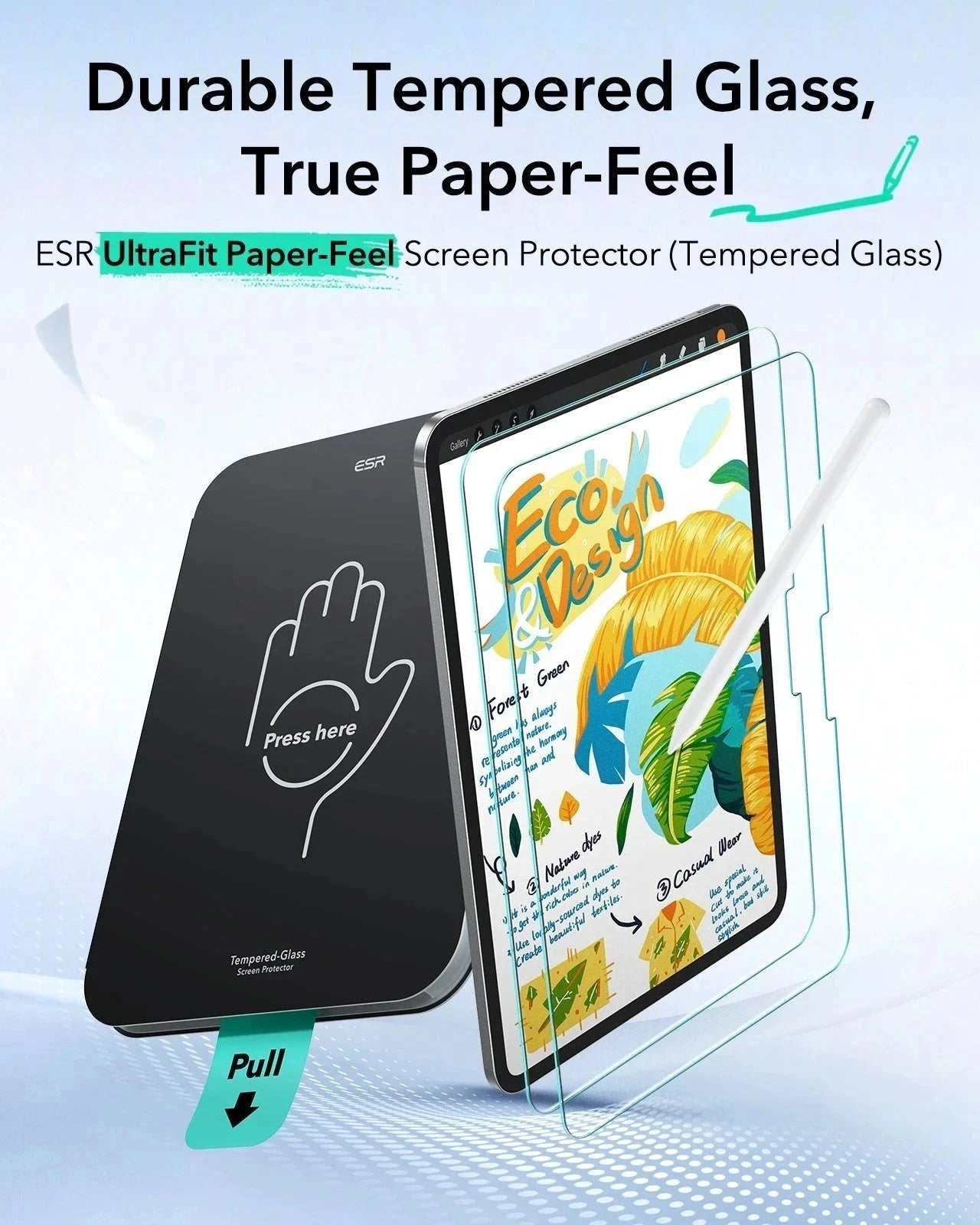 iPad Pro 11 (M5) Paper-Like Screen Protector Durable Tempered Glass True paper-feel