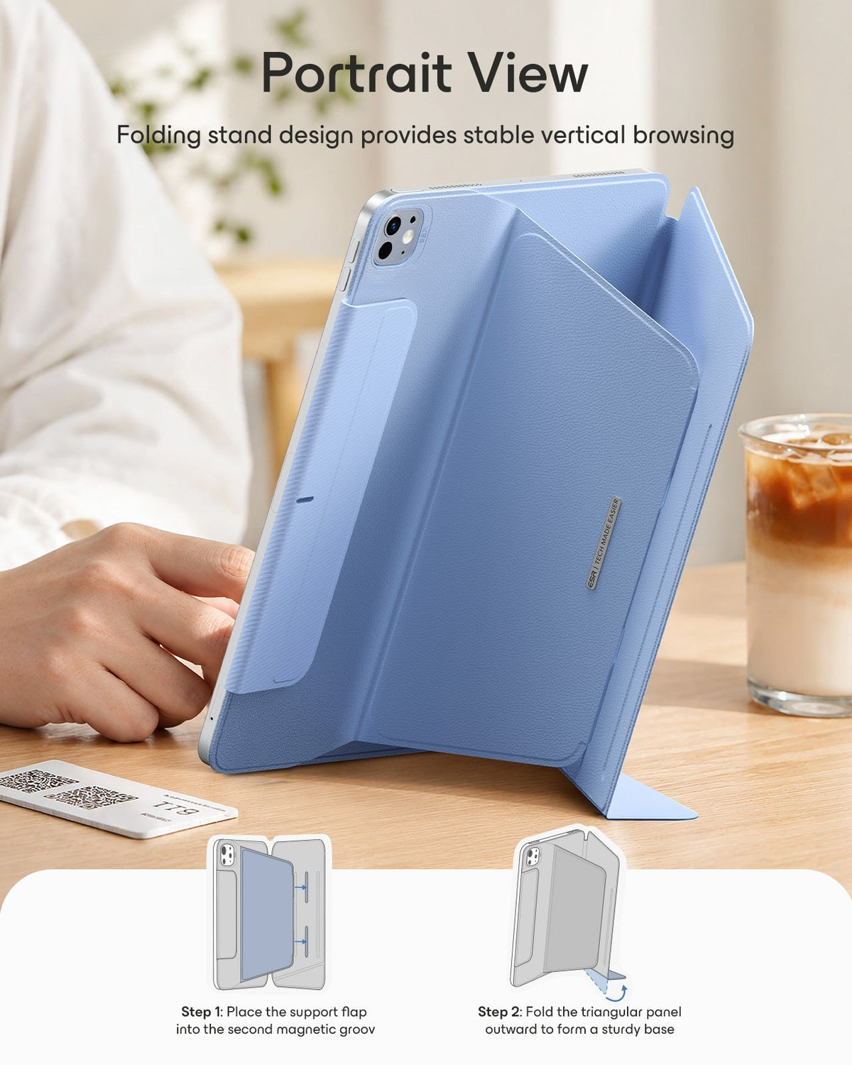 iPad Pro 13" (M5) 2025 AirStance Magnetic Creator Bundle - Sky Blue ESR ESR