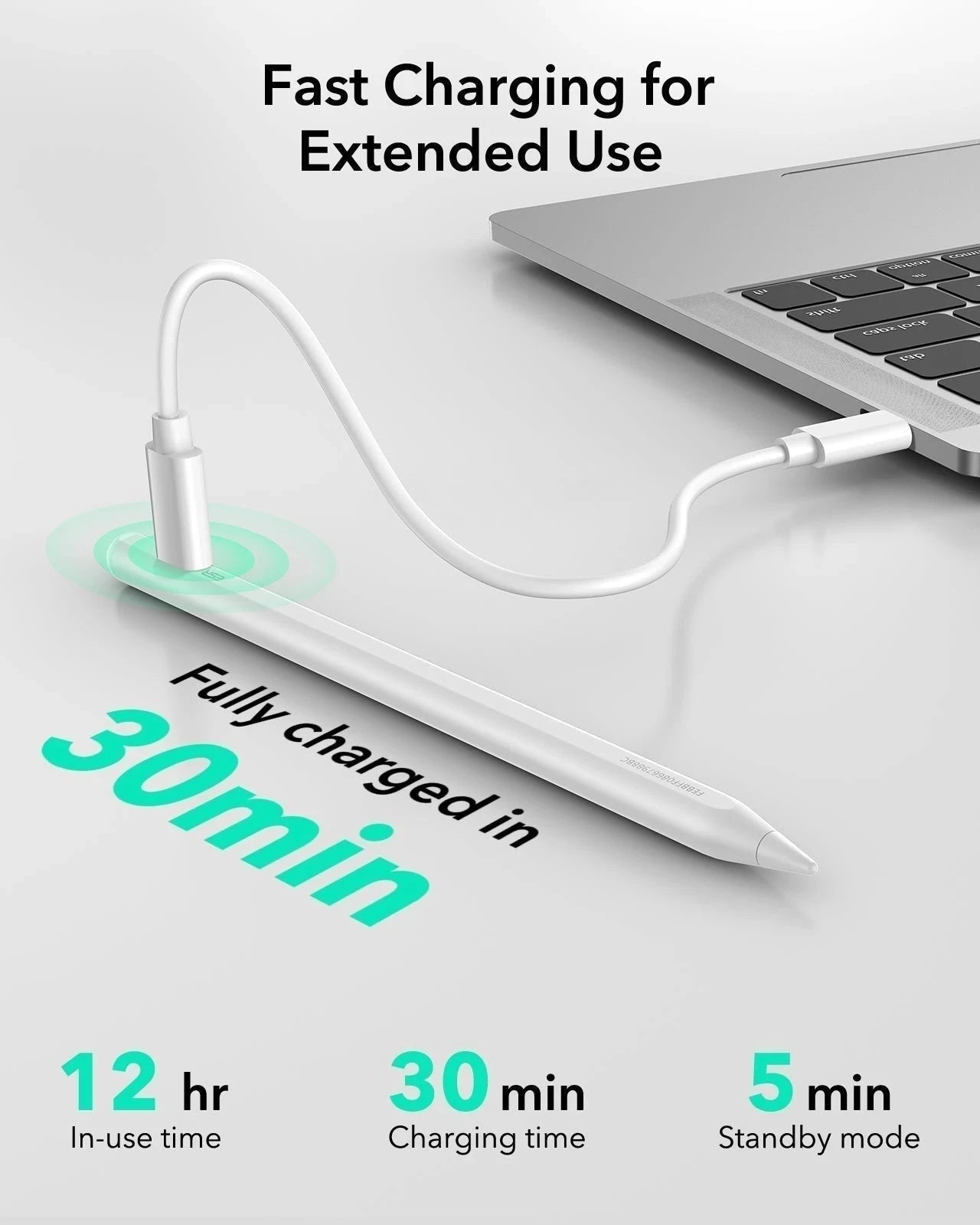 iPad Air 13“ (2025) Rebound Magnetische Tastatur Hülle 360 Pencil Bündel-DE Layout-Weiß ESR ESR