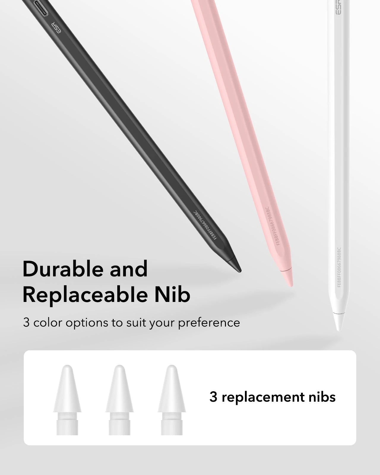 iPad Air 13“ (2025) Rebound Magnetische Tastatur Hülle 360 Pencil Bündel-DE Layout-Weiß ESR ESR