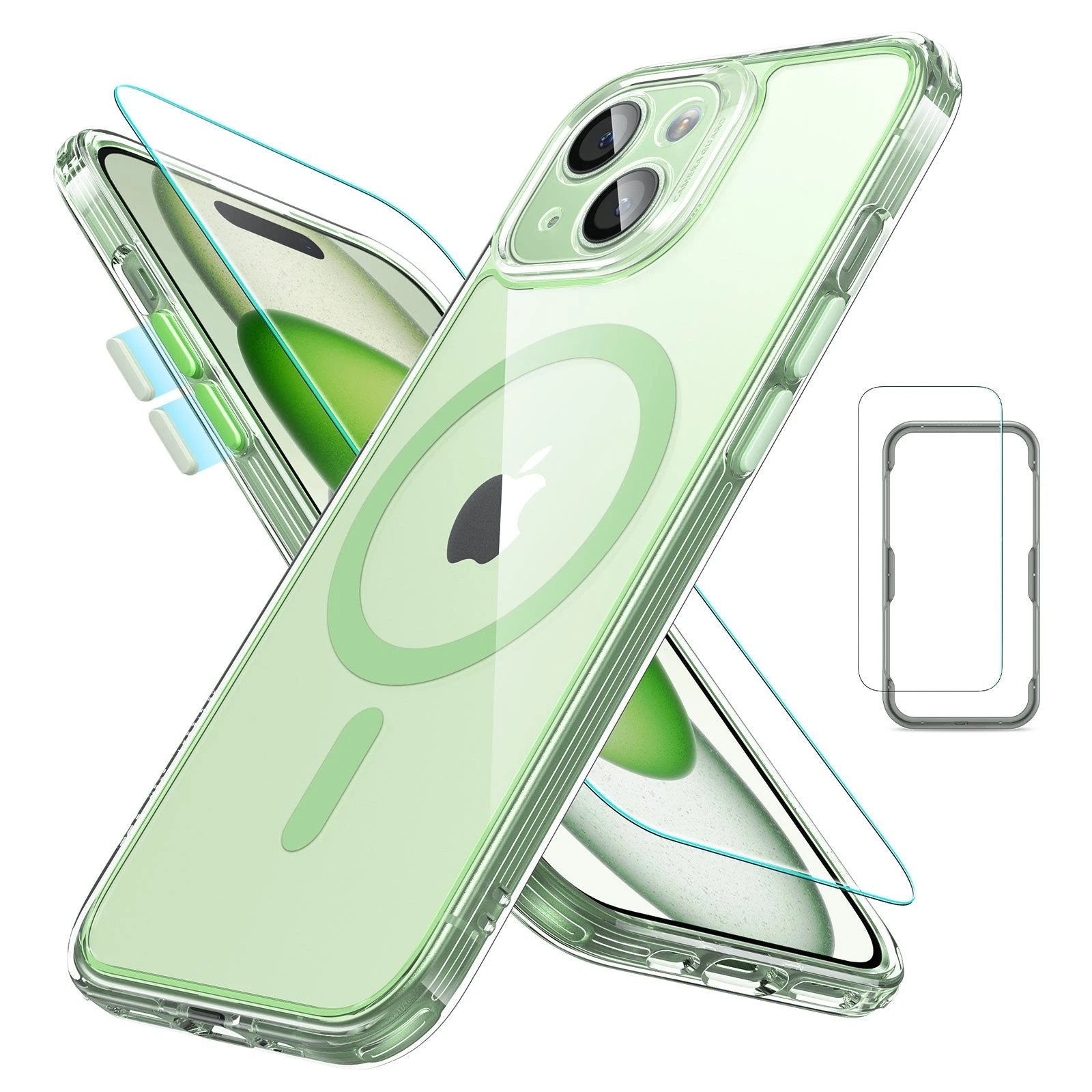 iPhone 15 Classic Pro Case (HaloLock) Set - Clear Green ESR ESR
