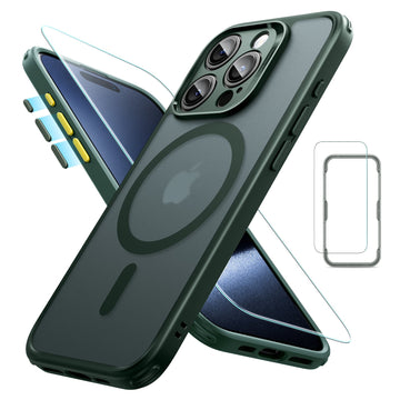 iPhone 15 Pro Max Classic Pro Case (HaloLock) Set - Frosted Dark Green ESR ESR
