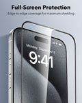 ESR iPhone 15 Pro Tempered Glass Screen Protector full creen protection
