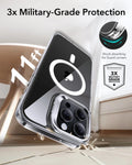 iPhone 16 Pro Clear Case with Stash Stand Magsafe KF6 1