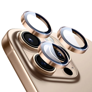 iPhone 17 Pro Max17 Pro16 Pro Max16 Pro15 Pro Max15 Pro14 Pro Max14 Pro Cameras Lens Protector Desert Titanium