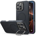 iPhone 16 Pro Max silicone Case with Stash Stand Magsafe black 1
