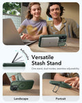 ESR iPhone 17 Magsafe Case with Stand Camera Control Frosted Green Versatile Stash Stand