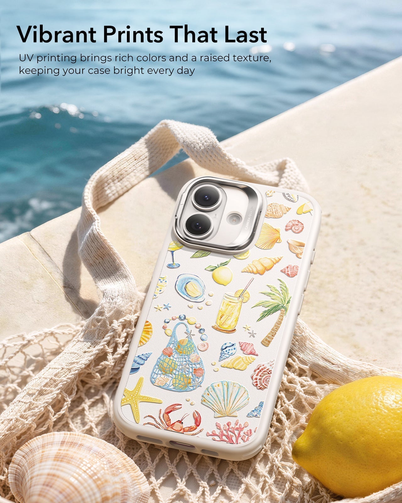 ESR Ocean Shell iPhone 17 Magsafe case with Stand Vibrant Prints That Last