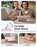 ESR iPhone 17 Magsafe Case with Stand Camera Control Frosted Bubblegum Pink Versatile Stash Stand