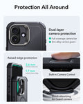 ESR iPhone 17 Cyber Tough Magsafe Case with Stand and Camera Control Black Raised Edge Protection