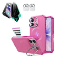 Pink life-proof iPhone 17 Cyber Tough Magsafe Case with Stand and 7X stronger Privacy Screen Protector bundle