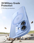 ESR iPhone 17 Claiss Hybrid Magsafe Case Frosted Light Blue  3X Military Grade Protection