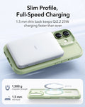 ESR iPhone 17 Claiss Hybrid Magsafe Case Frosted Light Green Slim Profile Full-Speed Charging
