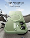 ESR iPhone 17 Claiss Hybrid Magsafe Case Frosted Light Green Tough Acrylic Back