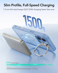 iPhone 17 Claiss Hybrid Magsafe Case with Stand Frosted Light Blue Slim Profile, Full-Speed Charging