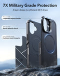 ESR iPhone 17 Cyber Tough Magsafe Case with Stand and Camera Control Black Military Grade Protection