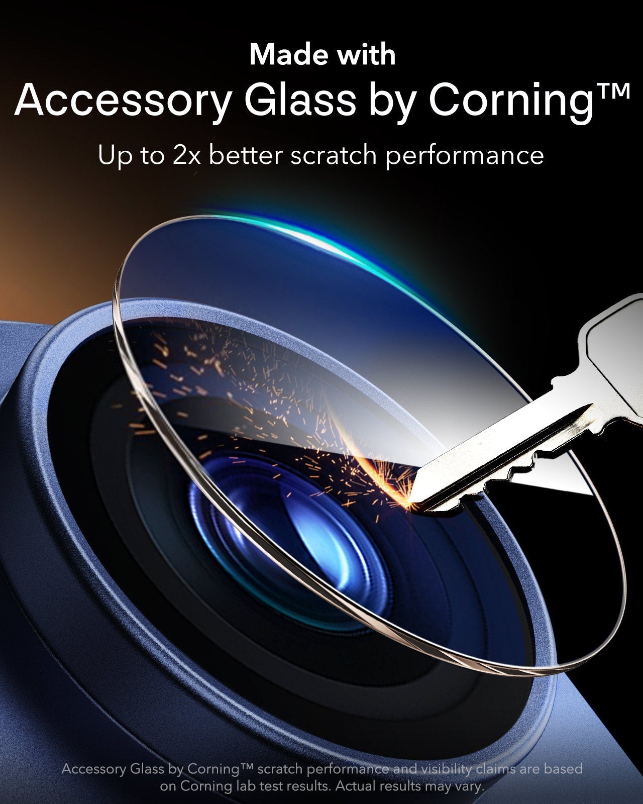 Phone 17 Pro Corning Glass Camera Lens Protector Blue Made with Accessory Glass by Corning™