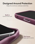 ESR Deep Burgundy Leather iPhone 17 Pro Magsafe Case with Stand Designed Around Protection