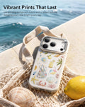 ESR White Ocean Shell iPhone 17 Pro Magsafe case with Stand Vibrant Prints That Last