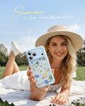 ESR Blue Floral iPone 17 Pro Magsafe Case  Summer in Your Hand Bloom All Day