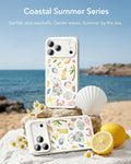 ESR Withe Shell iPhone 17 Pro Case compatible with Magsafe Coastal Summer Series