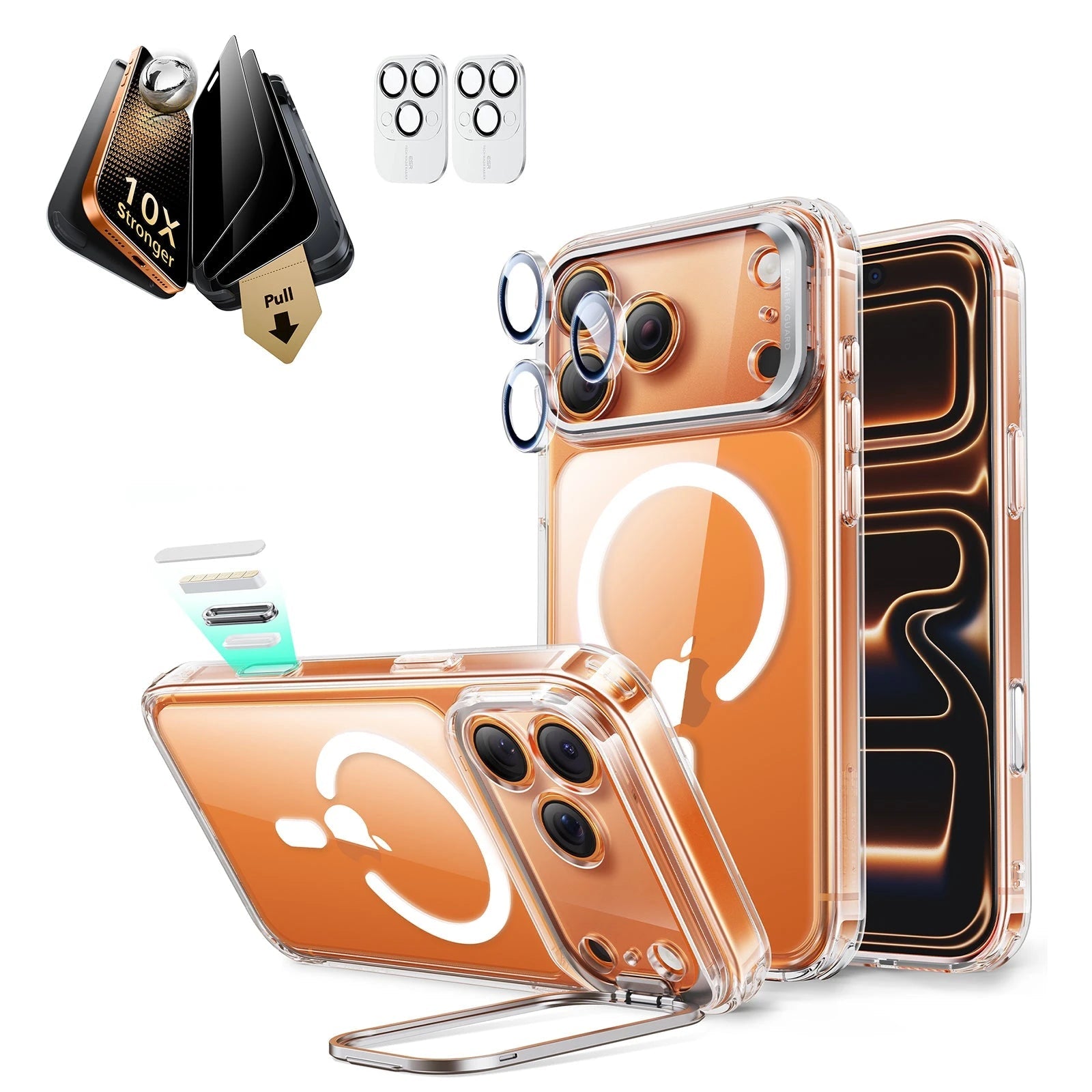 iPhone 17 Pro Classic Magsafe Case with Corning Glass Screen Protector Clear