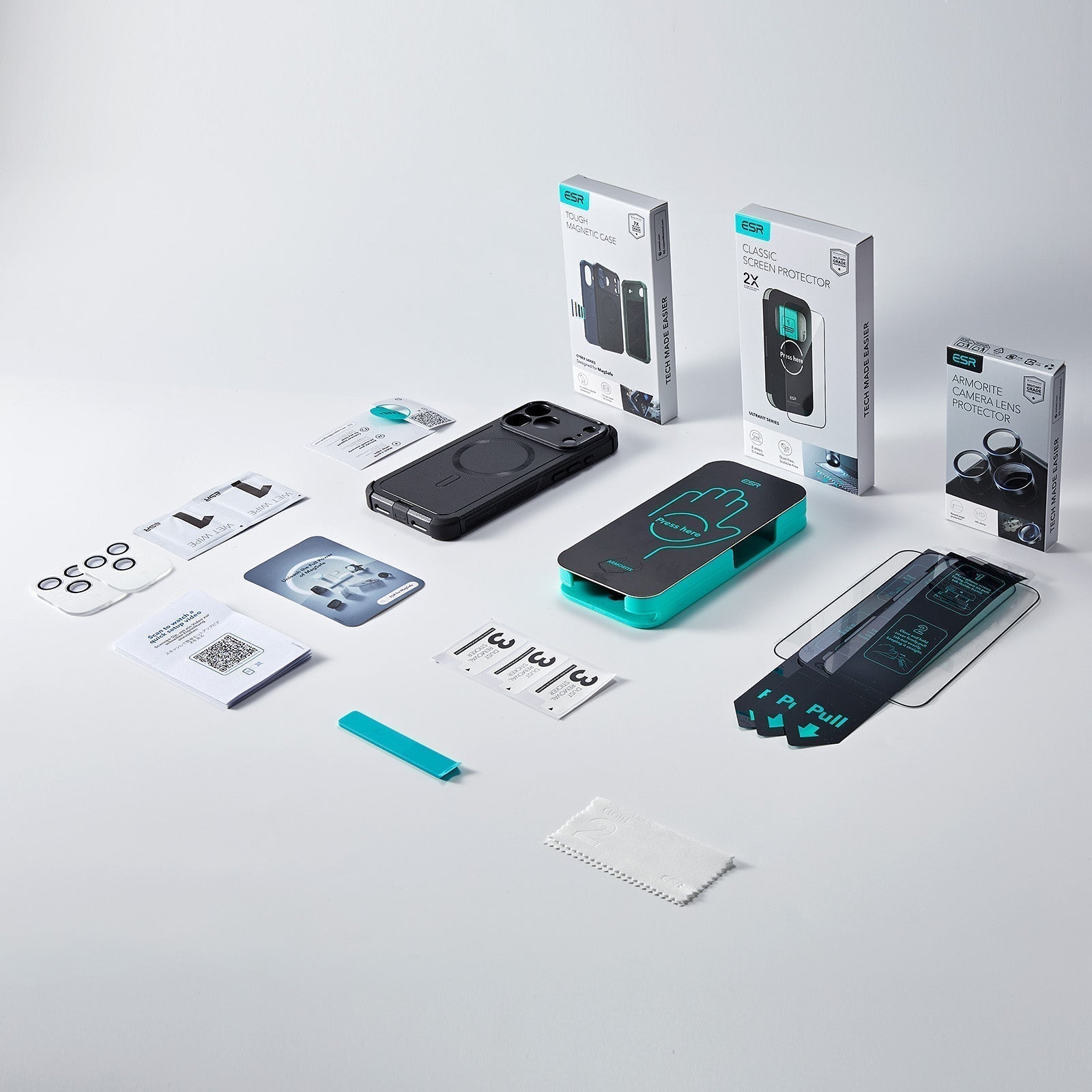 ESR iPhone 17 Pro Cyber Tough Magsafe Case with Screen Protector