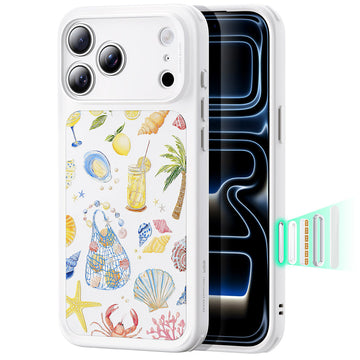 Withe Shell iPhone 17 Pro Case compatible with Magsafe