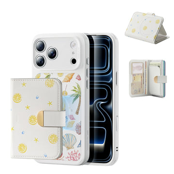 Withe Shell iPhone 17 Pro Magsafe Case with Aura Clutch MagSafe Wallet