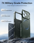 ESR iPhone 17 Pro Cyber Tough Magsafe Case with Camera Control Green Military Grade Protection