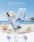 ESR Withe Shell iPhone 17 Magsafe Case with Stand pair Slim MagSafe  Wallet Sleek Yet Spacious