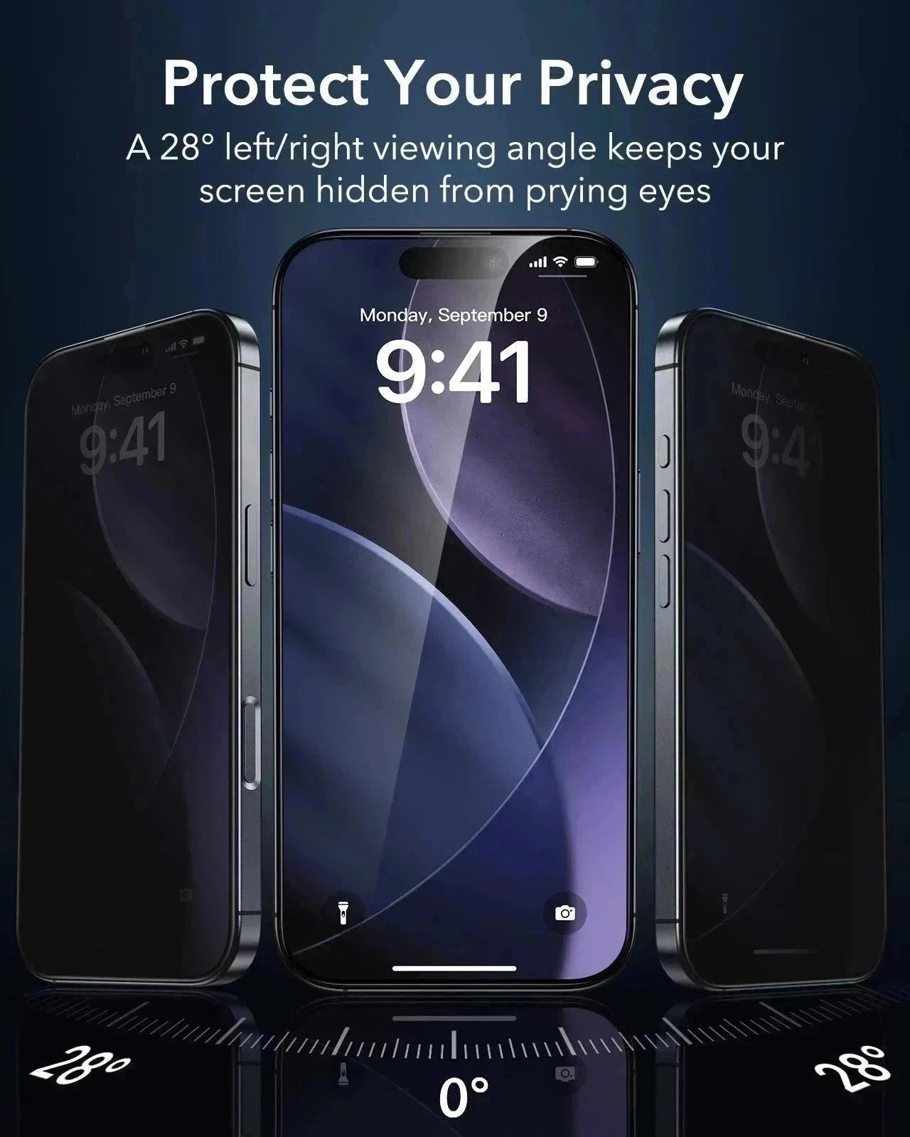 ESR iPhone 17 Pro UltraFit Armorite Privacy Screen Protector protect your privacy