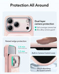 ESR iPhone 17 Pro Max Classic Hybrid Magsafe Case with Stand Camera Control Frosted Bubblegum Pink Raised Edge Protection