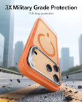 ESR iPhone 17 Pro Max Classic Hybrid Magsafe Case with Stand Camera Control Frosted Orange Military Grade Protection