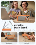iPhone 17 Pro Max Classic Hybrid Magsafe Case Orange Versatile Stash Stand