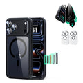 iPhone 17 Pro Max Classic Hybrid Magsafe Case with Privacy Screen Protector Bundle Clear Black