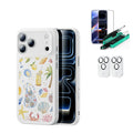 Withe Shell iPhone 17 Pro Max Magsafe Case pair  Armorite Tempered Glass Screen Protector