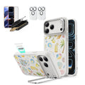 Withe Shell iPhone 17 Pro Max Magsafe Case with Stand pair  Corning Glass Privacy Screen Protector