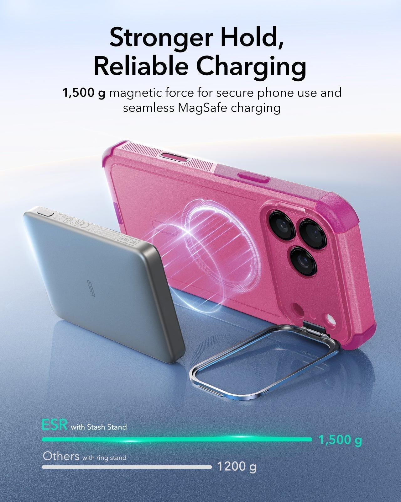 ESR iPhone 17 Pro Max Cyber Tough 1500g Magsafe Charging Case with Stand and Camera Control