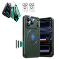 iPhone 17 Pro Max Cyber Tough Magsafe Case with Screen Protector Olive Green