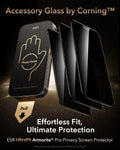 ESR iPhone 17 Pro Max Corning Glass Privacy Screen Protector effortless fit ultimate protection