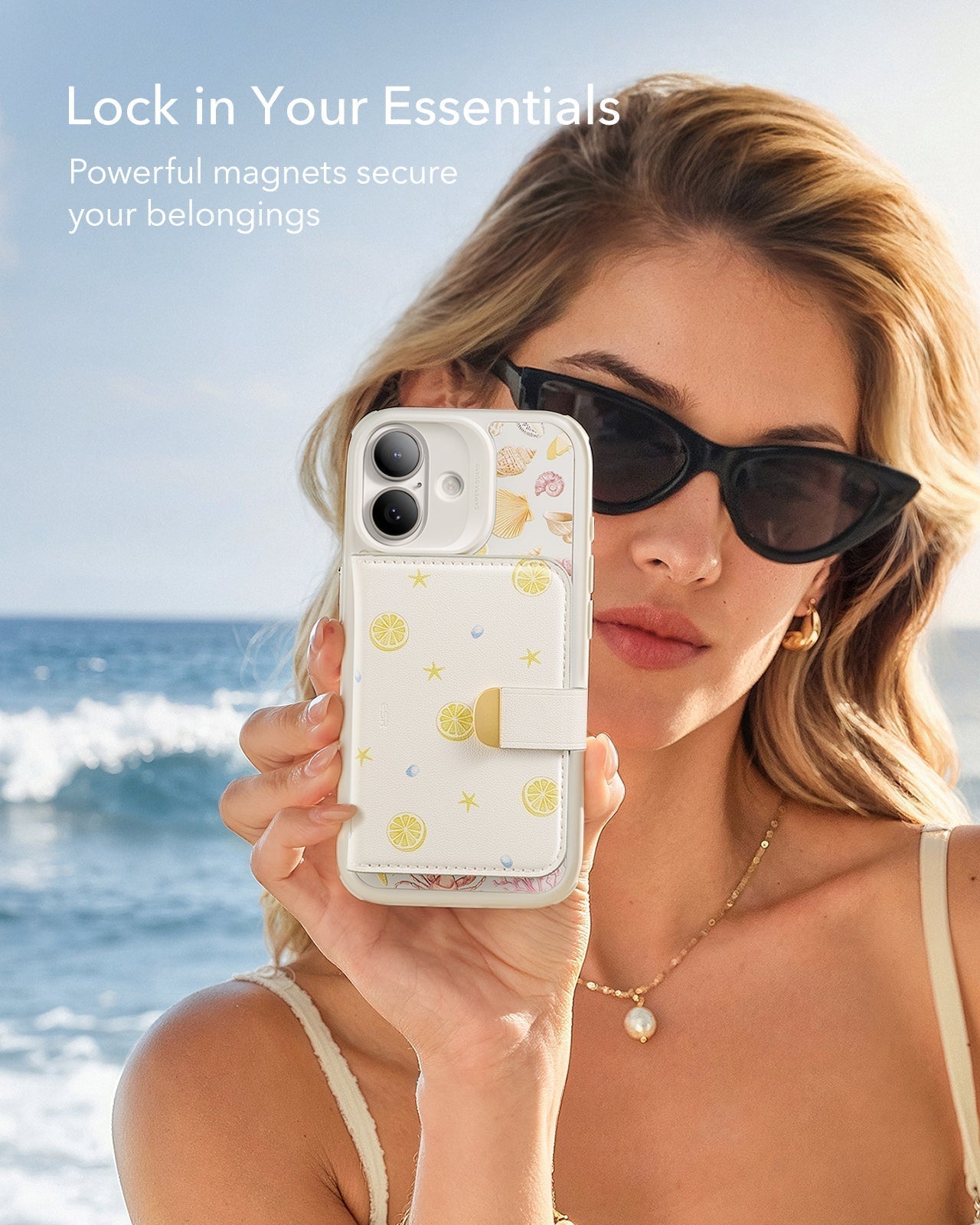 ESR Withe Shell iPhone 17 Magsafe Case with Aura Clutch MagSafe Wallet  Lock in Your Essentials