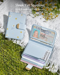 ESR Blue Floral iPone 17 Magsafe Case with Aura Clutch MagSafe Wallet Sleek Yet Spacious