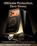 ESR iPhone 17 Pro Max Privacy Screen Protector with Corning Glass Ultimate Protection.  Zero Stress.